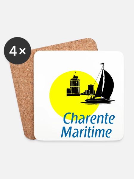 Charente-maritime - Untersetzer (4er-Set) - Weiß