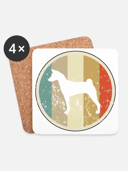Basenji - Untersetzer (4er-Set) - Weiß