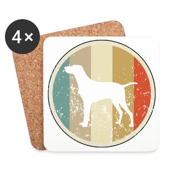 Magyar Vizsla Kurzhaariger Ungarischer Vorstehhund - Untersetzer (4er-Set) - Weiß - Vorne