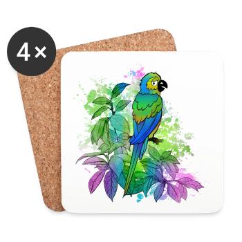 Parrot - Coasters (set of 4) - white - Front