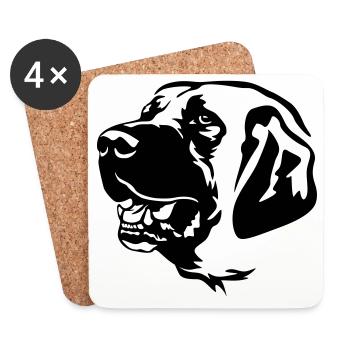 Kangal Kopf - Untersetzer (4er-Set) - Weiß - Vorne