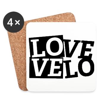 LOVE Velo - Untersetzer (4er-Set) - Weiß - Vorne