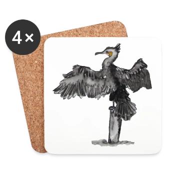 cormoran - Dessous de verre (lot de 4) - blanc - Devant