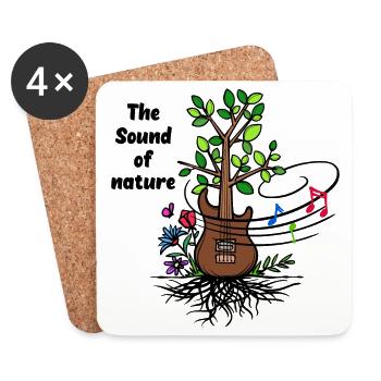Wurzel Frischluft Natur Statement - Untersetzer (4er-Set) - Weiß - Vorne