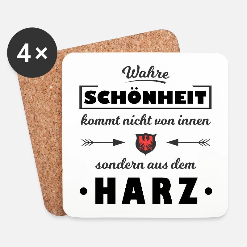 Harz - Untersetzer (4er-Set) - Weiß
