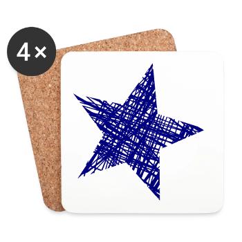 STAR. STARS. STAR. STARS. FEAST. ANNIVERSARY - Coasters (set of 4) - white - Front