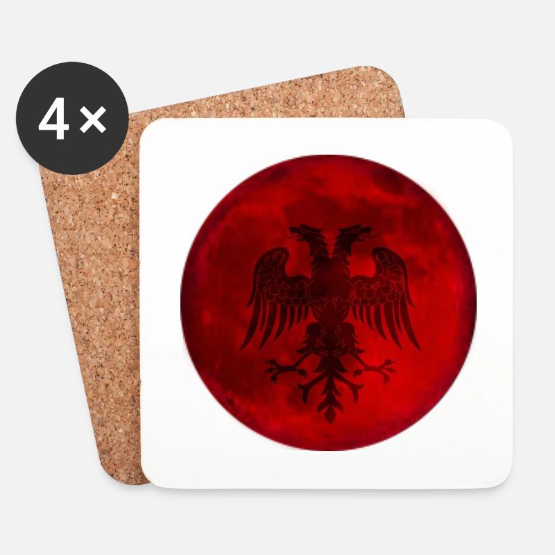 Albanian world - Untersetzer (4er-Set) - Weiß