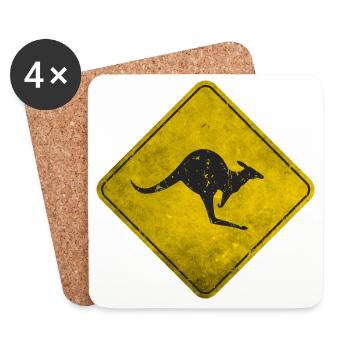 kangaroo - Untersetzer (4er-Set) - Weiß - Vorne