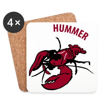 Hummer - Untersetzer (4er-Set) - Weiß - Vorne