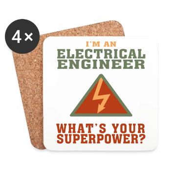 Funny Electrical Engineering Quote for Electrical - Coasters (set of 4) - white - Front