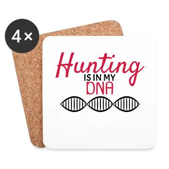 Die Jagd liegt in meiner DNA - Untersetzer (4er-Set) - Weiß - Vorne