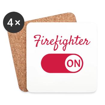 Fire brigade - Coasters (set of 4) - white - Front