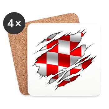 Croacia - Croatia - Coasters (set of 4) - white - Front