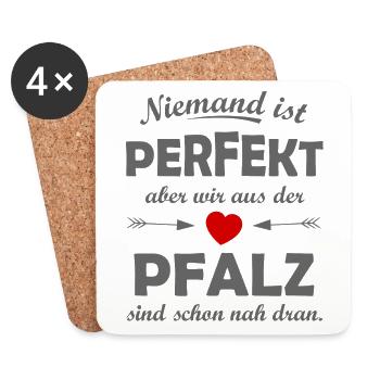Pfalz - Untersetzer (4er-Set) - Weiß - Vorne