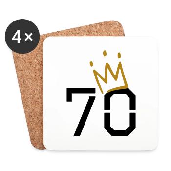70th birthday - Coasters (set of 4) - white - Front