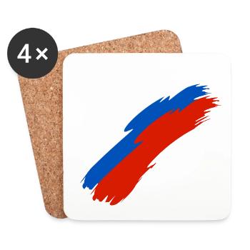 Russia Flag Colors - Coasters (set of 4) - white - Front