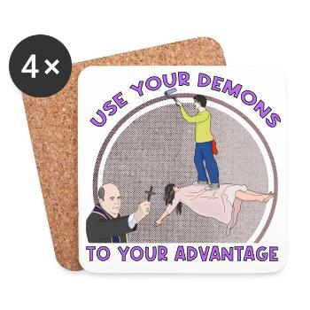 Utilisez vos démons à votre avantage - Dessous de verre (lot de 4) - blanc - Devant