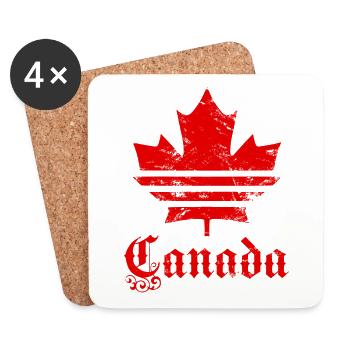 Canada flag - Coasters (set of 4) - white - Front