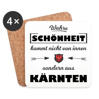 Kärnten Schönheit - Untersetzer (4er-Set) - Weiß - Vorne