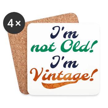 Alt Vintage Retro Statement - Untersetzer (4er-Set) - Weiß - Vorne