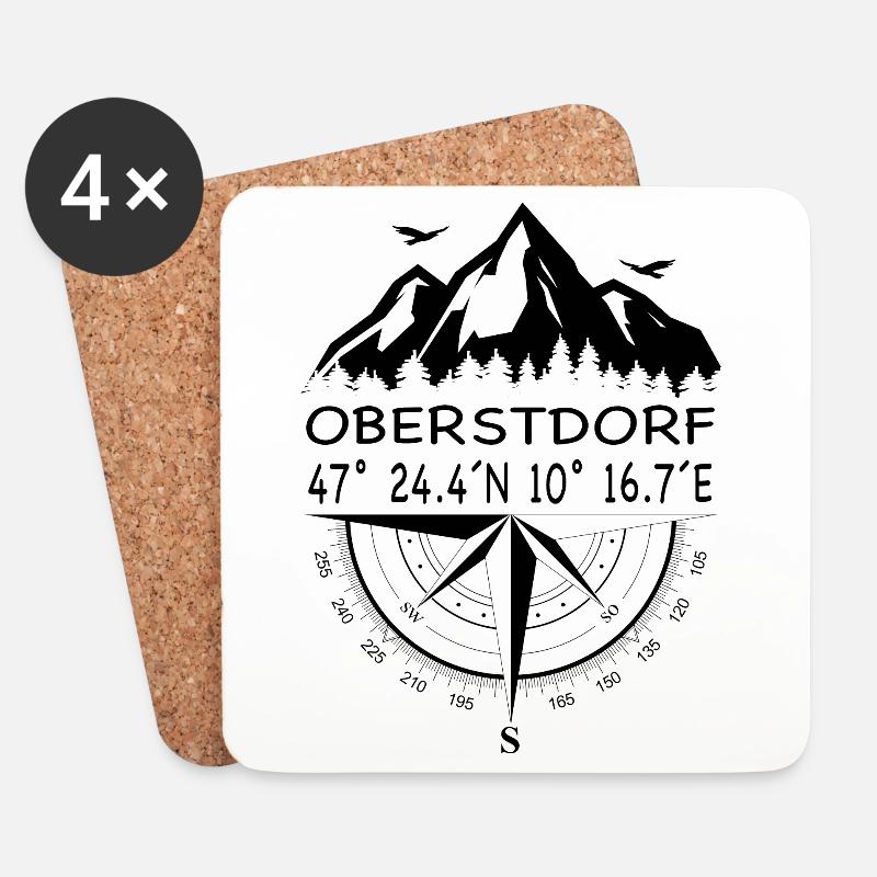 Oberstdorf - Untersetzer (4er-Set) - Weiß