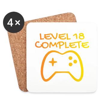 18th Birthday - Gamer 18 - 18 Years Gift - Coasters (set of 4) - white - Front