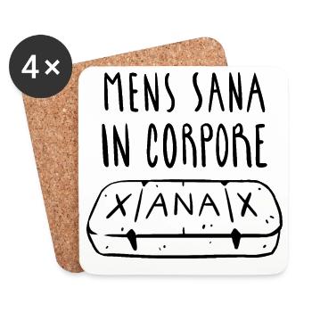 Mens Sana in corpore Xanax - Coasters (set of 4) - white - Front