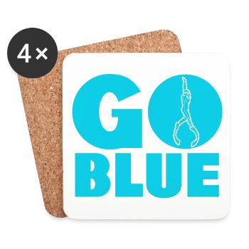 Go Blue - Apnea Freediving - Coasters (set of 4) - white - Front