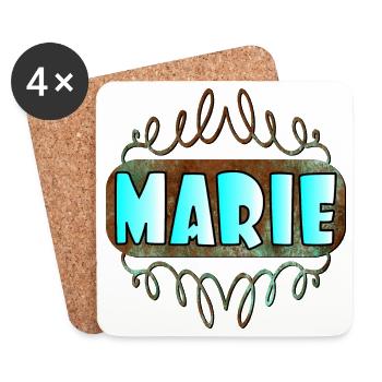 Name Day Gifts for DAUGHTER MARIE - Coasters (set of 4) - white - Front