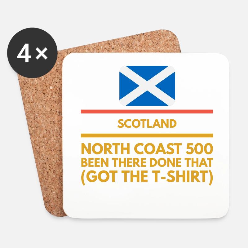 Nordküste 500 Schottland - Untersetzer (4er-Set) - Weiß