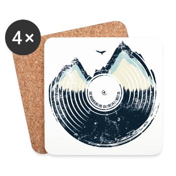 Vinyle Echo Ridge Mountain - Dessous de verre (lot de 4) - blanc - Devant