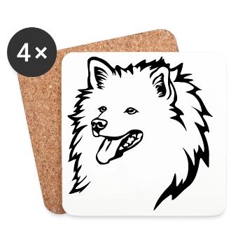 Spitz Kopf - Untersetzer (4er-Set) - Weiß - Vorne