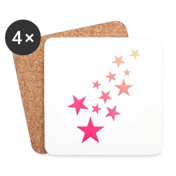 Star Star Pattern Ciel étoilé - Dessous de verre (lot de 4) - blanc - Devant