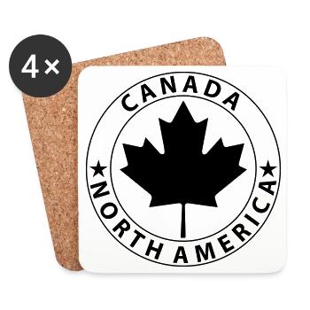 Canada Design 4 - Dessous de verre (lot de 4) - blanc - Devant