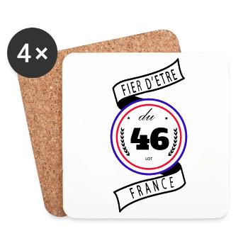 Fier D'être Du 46 Lot France - Dessous de verre (lot de 4) - blanc - Devant