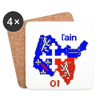 Ain - Dessous de verre (lot de 4) - blanc - Devant