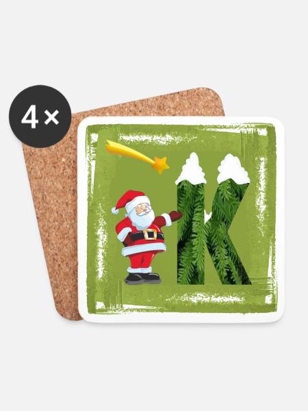 weihnachtsmann k - Untersetzer (4er-Set) - Weiß