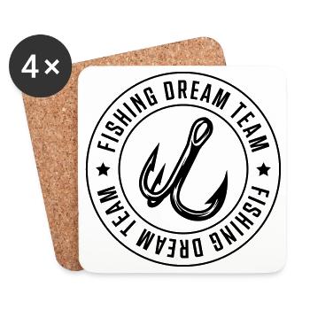 Fishing Dream Team - Coasters (set of 4) - white - Front