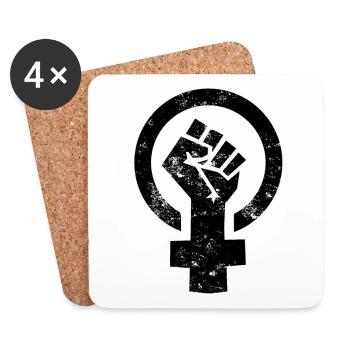 Women Power Venus Symbol - Coasters (set of 4) - white - Front