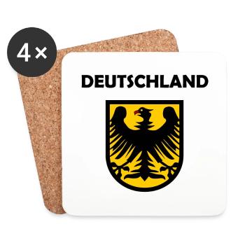 Der Deutschland Adler - Untersetzer (4er-Set) - Weiß - Vorne