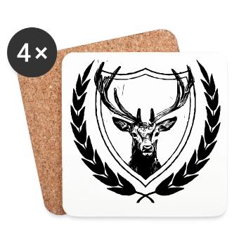 Deer - Coasters (set of 4) - white - Front