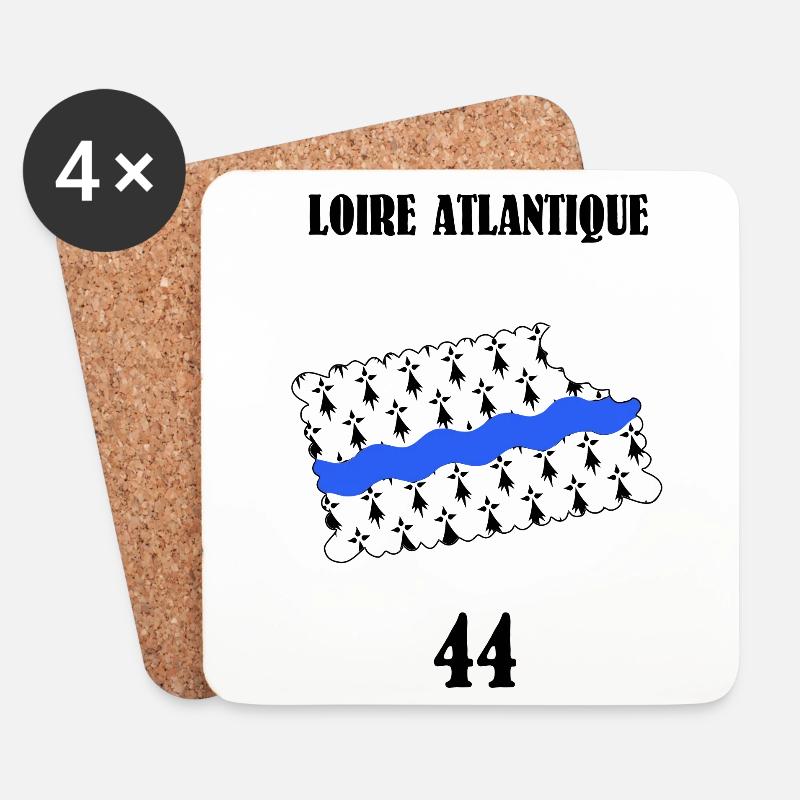 Atlantik Loire - Untersetzer (4er-Set) - Weiß