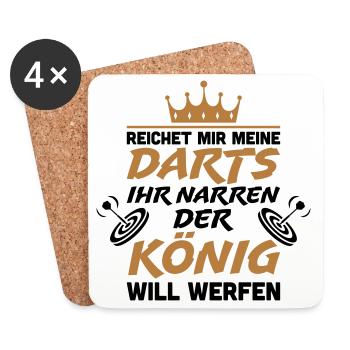 Reichet mir meine Darts ihr Narren - Untersetzer (4er-Set) - Weiß - Vorne
