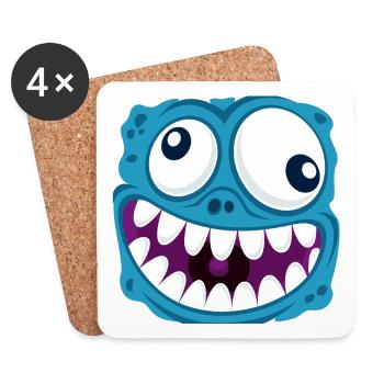 funny face - Coasters (set of 4) - white - Front