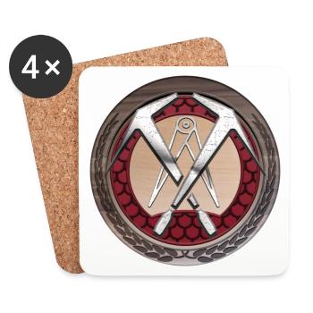 Craft Roofing Emblem - Coasters (set of 4) - white - Front