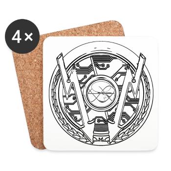 Craft Electric Pattern - Coasters (set of 4) - white - Front
