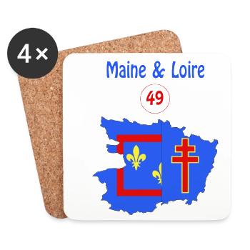 Maine & Loire - Untersetzer (4er-Set) - Weiß - Vorne