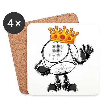 Boule King Outfit for boules players for boules - Coasters (set of 4) - white - Front