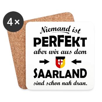 Der Saarländer - Untersetzer (4er-Set) - Weiß - Vorne