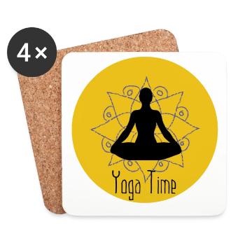 Yoga - Untersetzer (4er-Set) - Weiß - Vorne